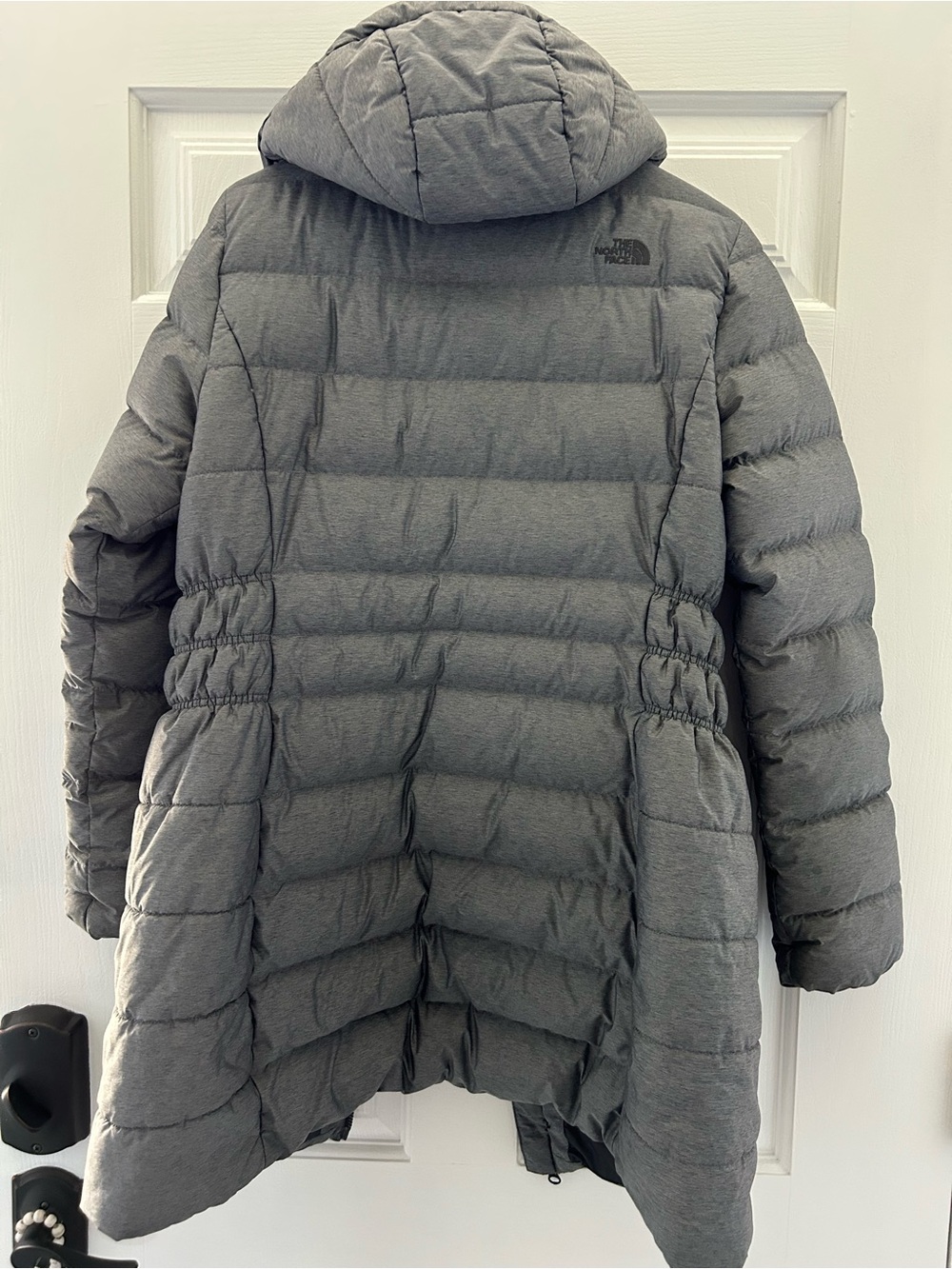 The North Face Black and Gray Women's Jacket with Logo Patch